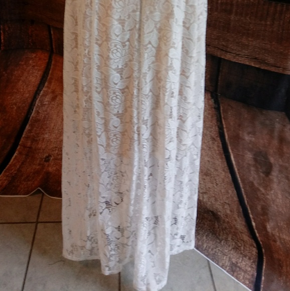 NWT PLUS SIZE 20W Creme Full length dress - Picture 5 of 5